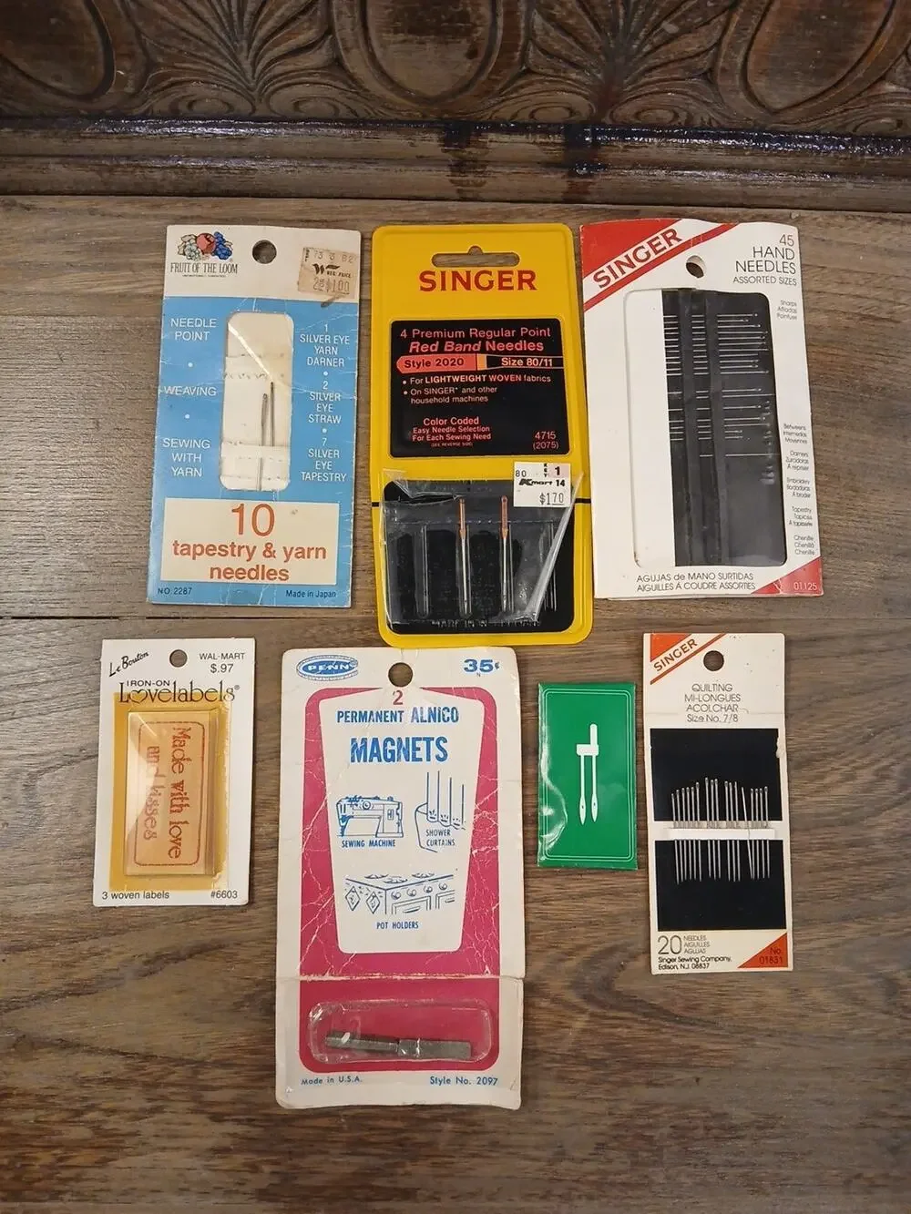 Collection Of 5 Vintage Sewing Needle Sets Hand Sewing And Machine Use